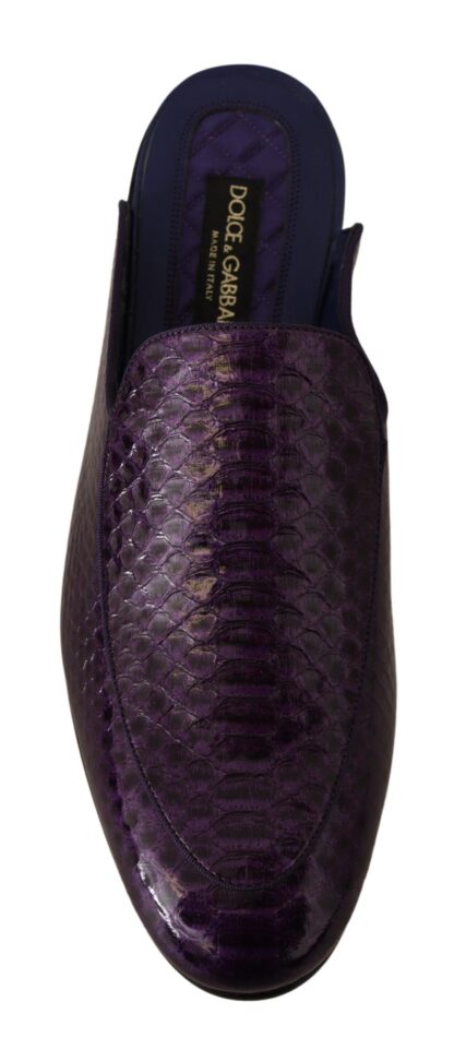 Dolce & Gabbana - Purple Exotic Python Leather Slides