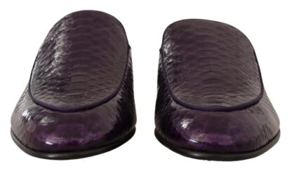 Dolce & Gabbana - Purple Exotic Python Leather Slides