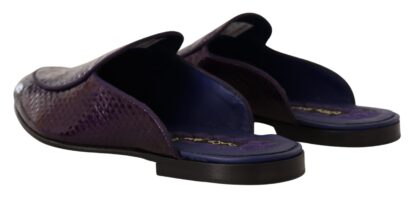 Dolce & Gabbana - Purple Exotic Python Leather Slides