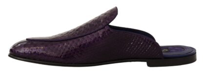 Dolce & Gabbana - Purple Exotic Python Leather Slides