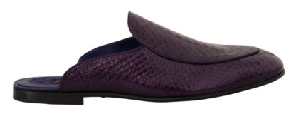 Dolce & Gabbana - Purple Exotic Python Leather Slides