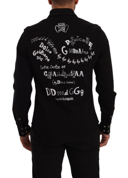 Dolce & Gabbana - Slim Fit Casual Black Designer Shirt