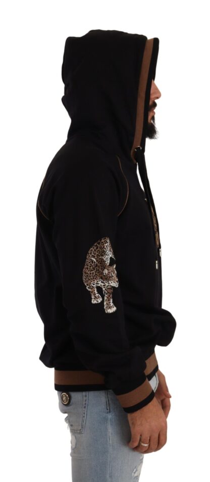 Dolce & Gabbana - Chic Leopard Motive Hooded Sweater