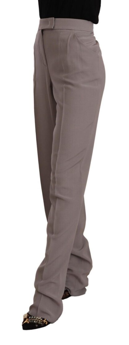 Armani - Elegant High Waist Silk Blend Trousers