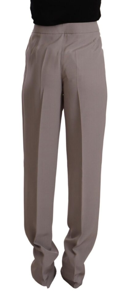 Armani - Elegant High Waist Silk Blend Trousers