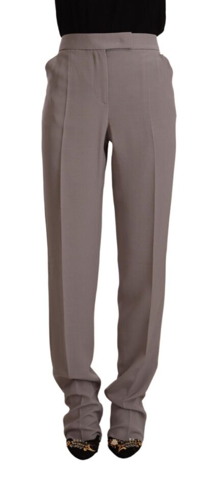 Armani - Elegant High Waist Silk Blend Trousers