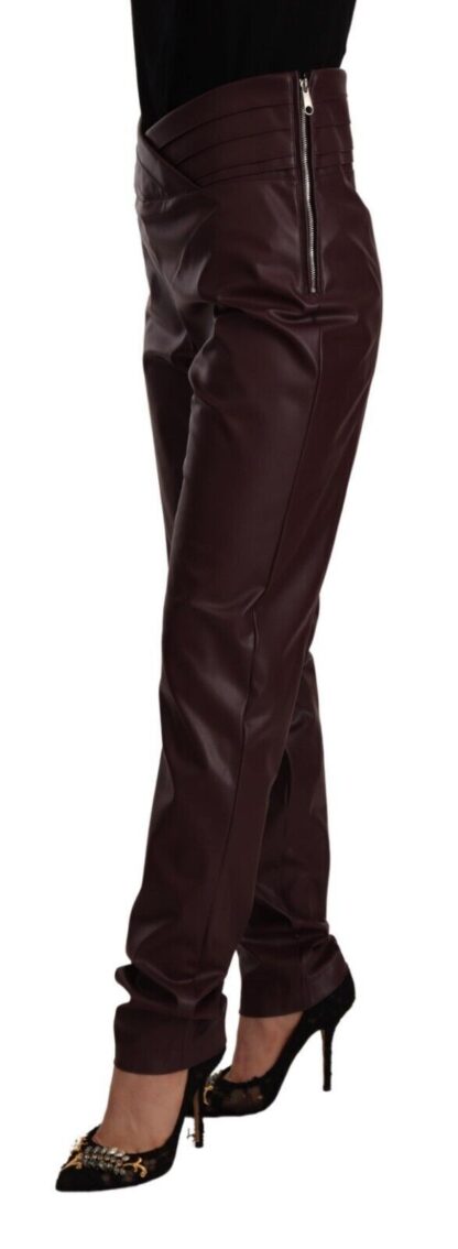 Patrizia Pepe - High Waist Skinny Trousers in Dark Brown