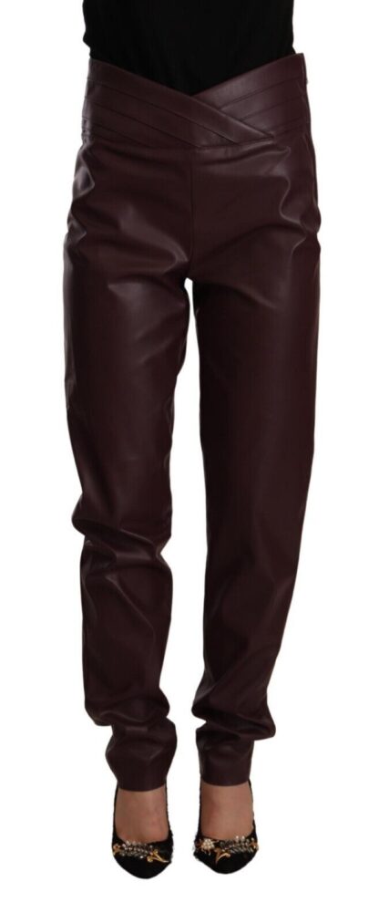 Patrizia Pepe - High Waist Skinny Trousers in Dark Brown