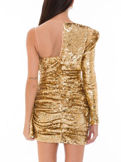 Elisabetta Franchi - Glistening Gold Sequin Evening Dress