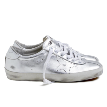 Golden Goose - Elegant Silver Patent Sneakers for Men