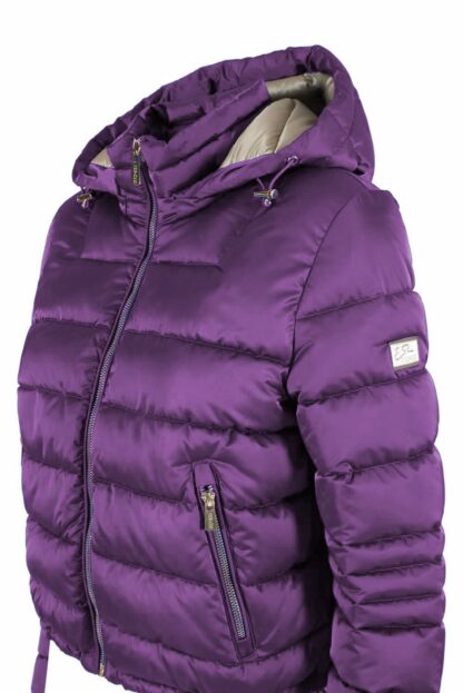 Yes Zee - Chic Purple Hooded Short Jacket