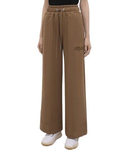 Comme Des Fuckdown - Chic Brown Cotton Sweatpants with Front Seam