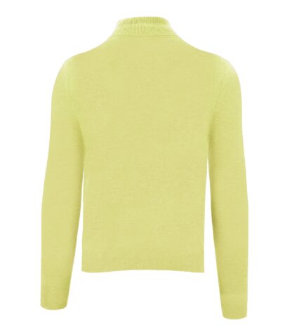 Malo - Elegant High Neck Yellow Cashmere Sweater