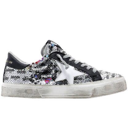 Golden Goose - Glittering Sequins Calfskin Sneakers for Women