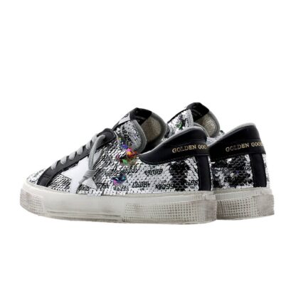 Golden Goose - Glittering Sequins Calfskin Sneakers for Women