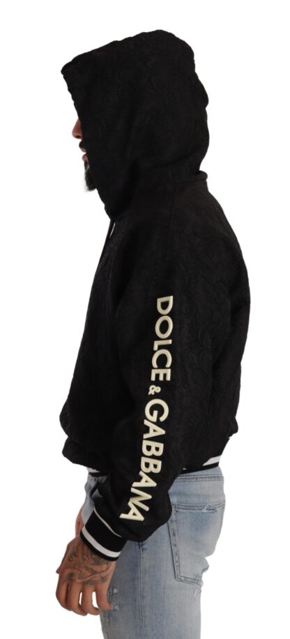 Dolce & Gabbana - Elegant Black Logo Detailed Hooded Sweatshirt