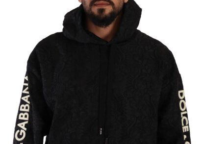 Dolce & Gabbana - Elegant Black Logo Detailed Hooded Sweatshirt