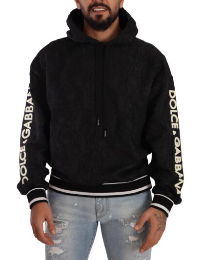 Dolce & Gabbana - Elegant Black Logo Detailed Hooded Sweatshirt