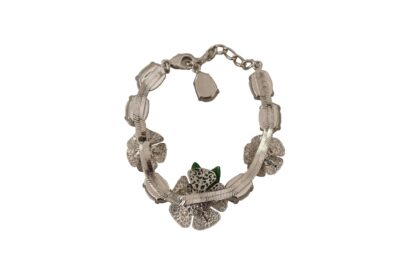 Dolce & Gabbana - Elegant Silver Chain Bracelet with Charms & Crystals