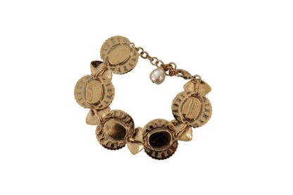 Dolce & Gabbana - Champagne Crystal Gold Chain Bracelet