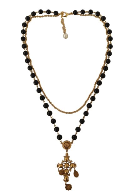 Dolce & Gabbana - Elegant Charm Cross Necklace in Gold