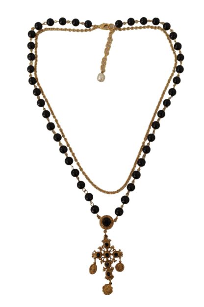 Dolce & Gabbana - Elegant Charm Cross Necklace in Gold