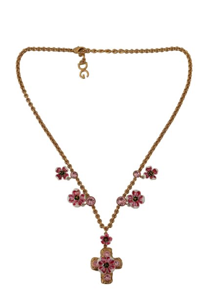 Dolce & Gabbana - Elegant Gold Charm Cross Necklace