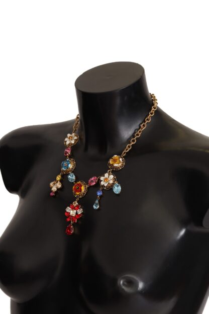 Dolce & Gabbana - Regal Gold Floral Statement Necklace