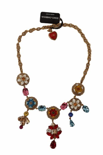 Dolce & Gabbana - Regal Gold Floral Statement Necklace