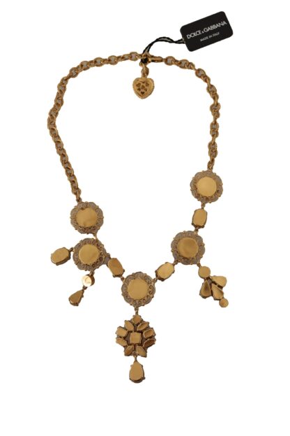 Dolce & Gabbana - Regal Gold Floral Statement Necklace