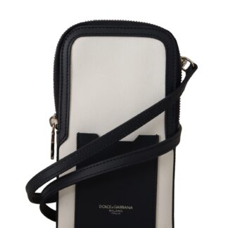 Dolce & Gabbana - Elegant Leather Phone Wallet with Strap