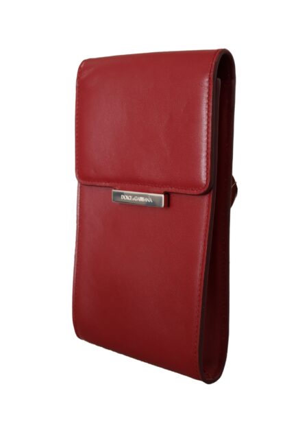 Dolce & Gabbana - Red Leather Universal Phone Pocket Case