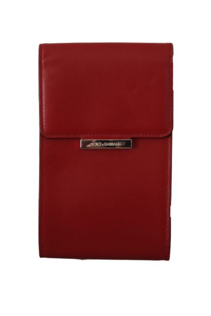 Dolce & Gabbana - Red Leather Universal Phone Pocket Case