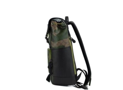 COACH - Large Signature Camo Print Coated Canvas Track Backpack Bookbag