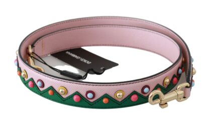 Dolce & Gabbana - Elegant Beaded Leather Shoulder Strap