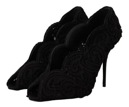 Dolce & Gabbana - Elegant Black Lace Stiletto Heels