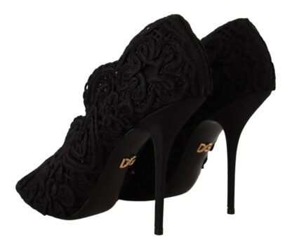 Dolce & Gabbana - Elegant Black Lace Stiletto Heels