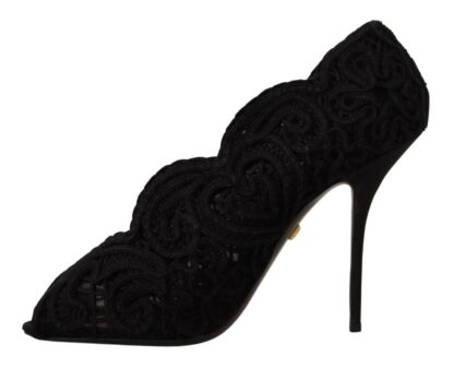 Dolce & Gabbana - Elegant Black Lace Stiletto Heels