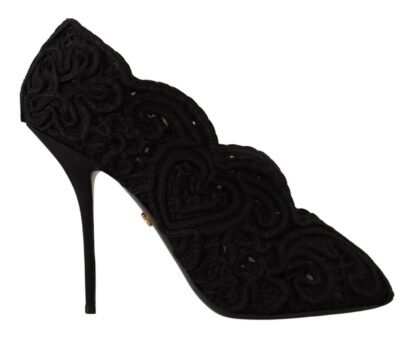 Dolce & Gabbana - Elegant Black Lace Stiletto Heels