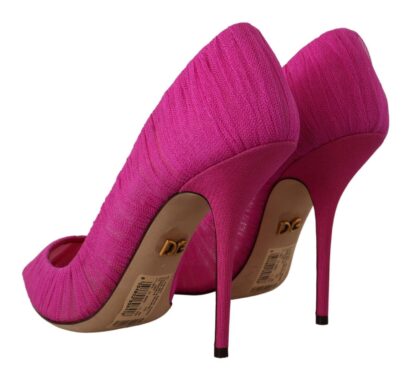 Dolce & Gabbana - Elegant Pink Tulle Mesh Heels Pumps