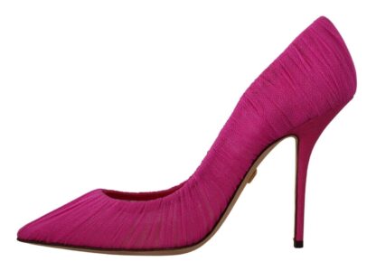 Dolce & Gabbana - Elegant Pink Tulle Mesh Heels Pumps