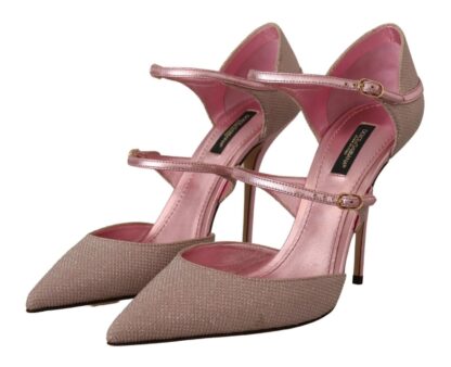 Dolce & Gabbana - Pink Glitter High Heel Sandals