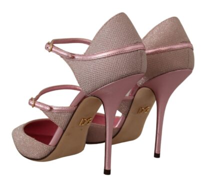 Dolce & Gabbana - Pink Glitter High Heel Sandals