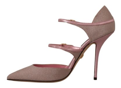 Dolce & Gabbana - Pink Glitter High Heel Sandals