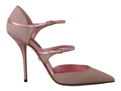 Dolce & Gabbana - Pink Glitter High Heel Sandals