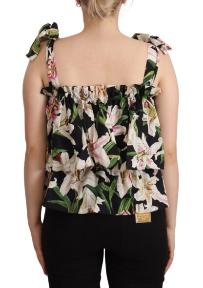 Dolce & Gabbana - Elegant Sleeveless Floral Cotton Top