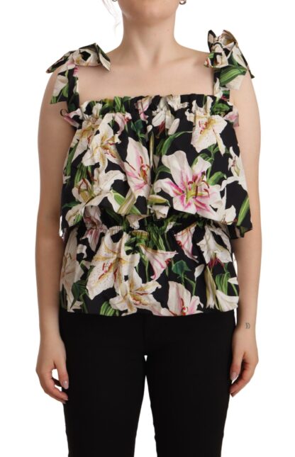 Dolce & Gabbana - Elegant Sleeveless Floral Cotton Top