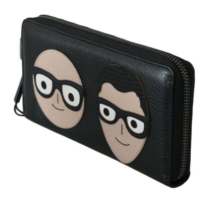 Dolce & Gabbana - Elegant Black Leather Continental Wallet