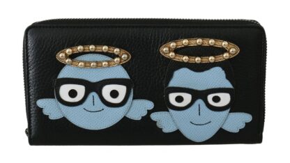 Dolce & Gabbana - Elegant Black Leather Zip Wallet