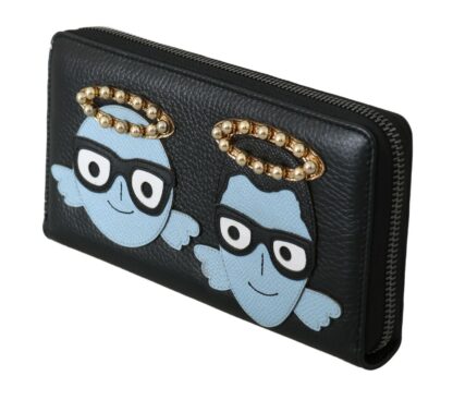 Dolce & Gabbana - Elegant Black Leather Zip Wallet